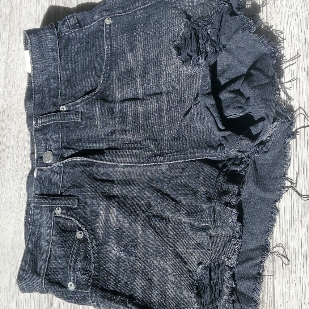Lovers + Friends Black Denim Shorts